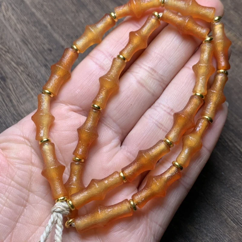 

Boutique Old Agate Orange Grain Agate Necklace Vintage Ethnic Style Handheld Multi-Wrap Bracelet Bracelet