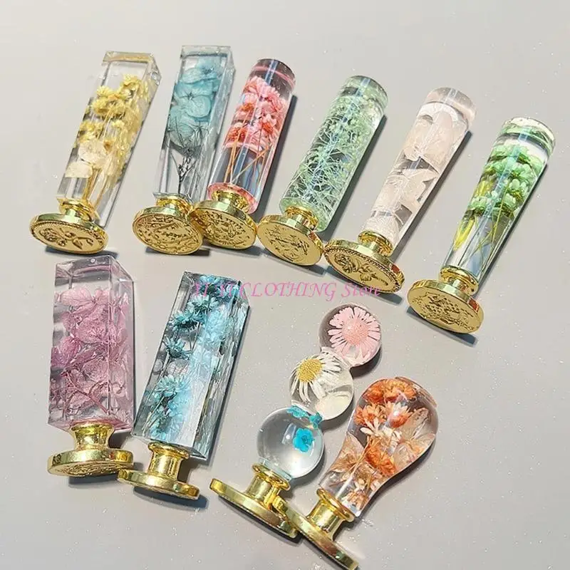 N5KF Wax Stamp Handle Resin Mold Crystal Epoxy Mold for Home Decor Wax Sealing Handle
