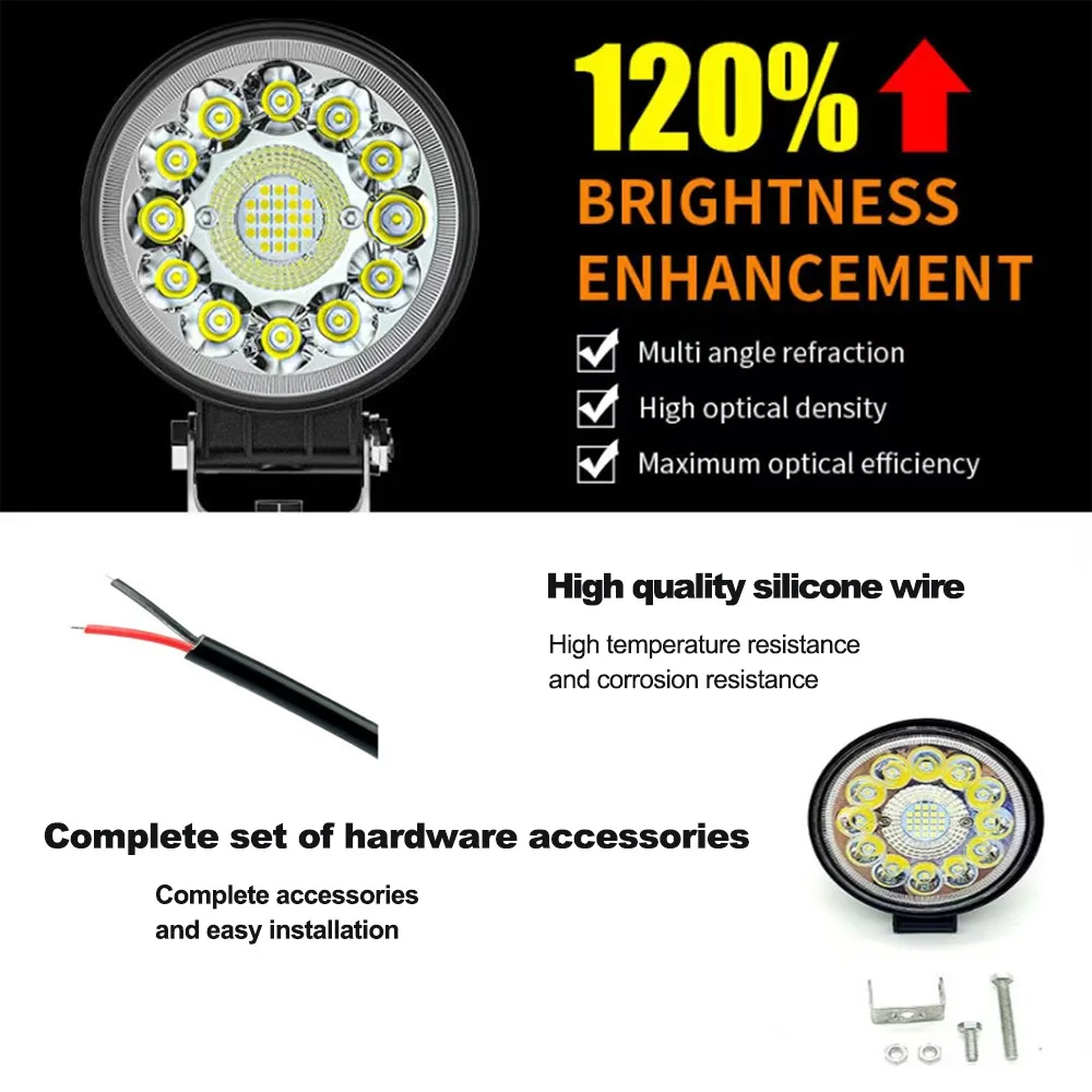 4 "Auto LED Bar Offroad 4X4 Faretto 12V 24V Barra luminosa da lavoro per Jeep Camion Auto Trattore ATV Barra Fari Accessori auto