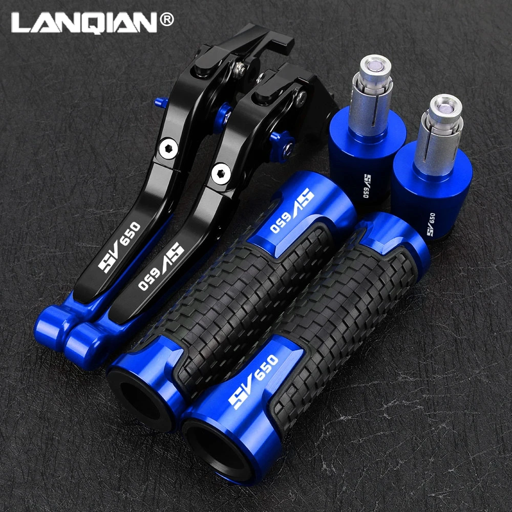 For Suzuki SV650 SV650S 1999 -2010 2011 2012 Motorcycle Foldable Brake Clutch Levers 7/8''22mm Handlebar Knobs Handle Grips Ends