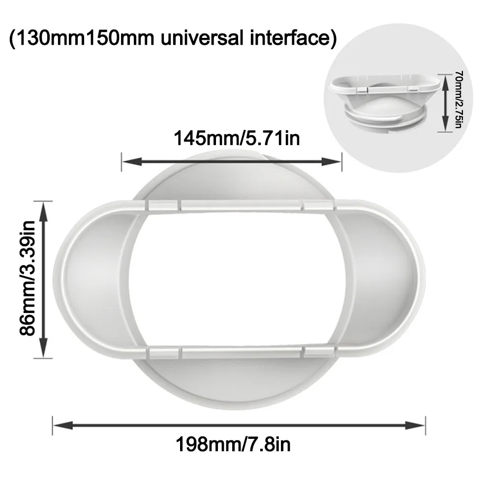 

Соединитель выхлопного шланга кондиционера из АБС-пластика, сменный адаптер выхлопного шланга круглого/квадратного формы