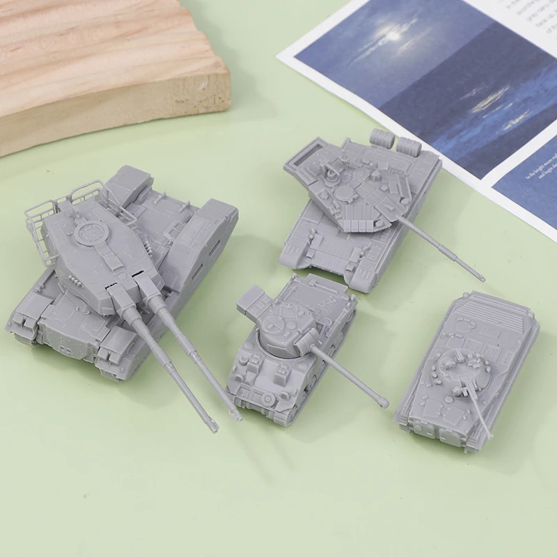 1/144 Tank Model Miniature Military War Vehicle T-90AM BMP-2 Unpainted Resin Figure Sand Table Wargame Terrain Desktop Decor Gif