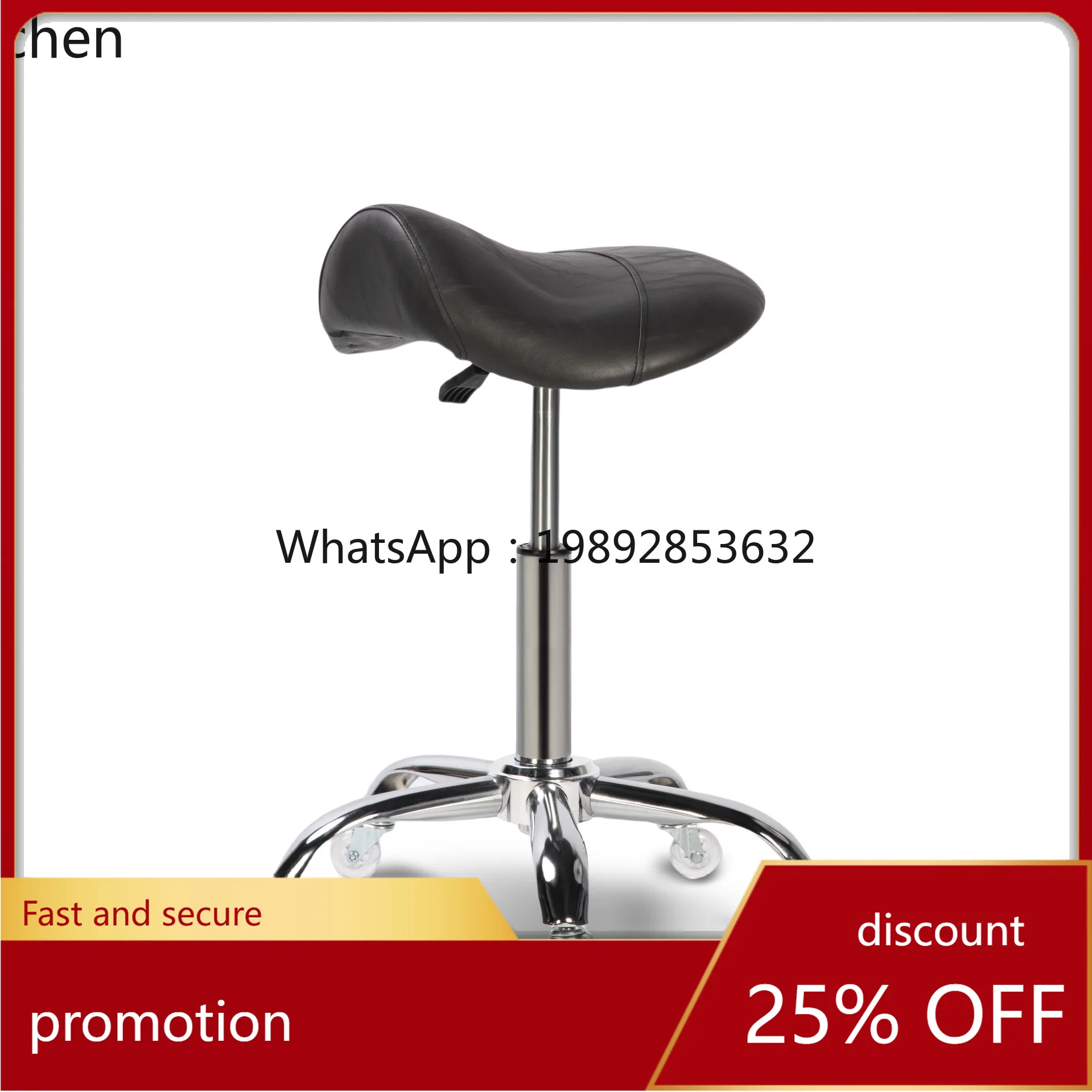 

HT Metal Salon Barber Shop Hair Salon Hair Cutting Chair Tattoo Nail Saddle Stool Dental Chair Wholesale Rotatable Barber