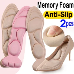 2pcs High Heel Memory Foam Insole Pad Inserts Heel Post Back Breathable Anti-slip for Women Shoe New Shoe Arch Support Insoles