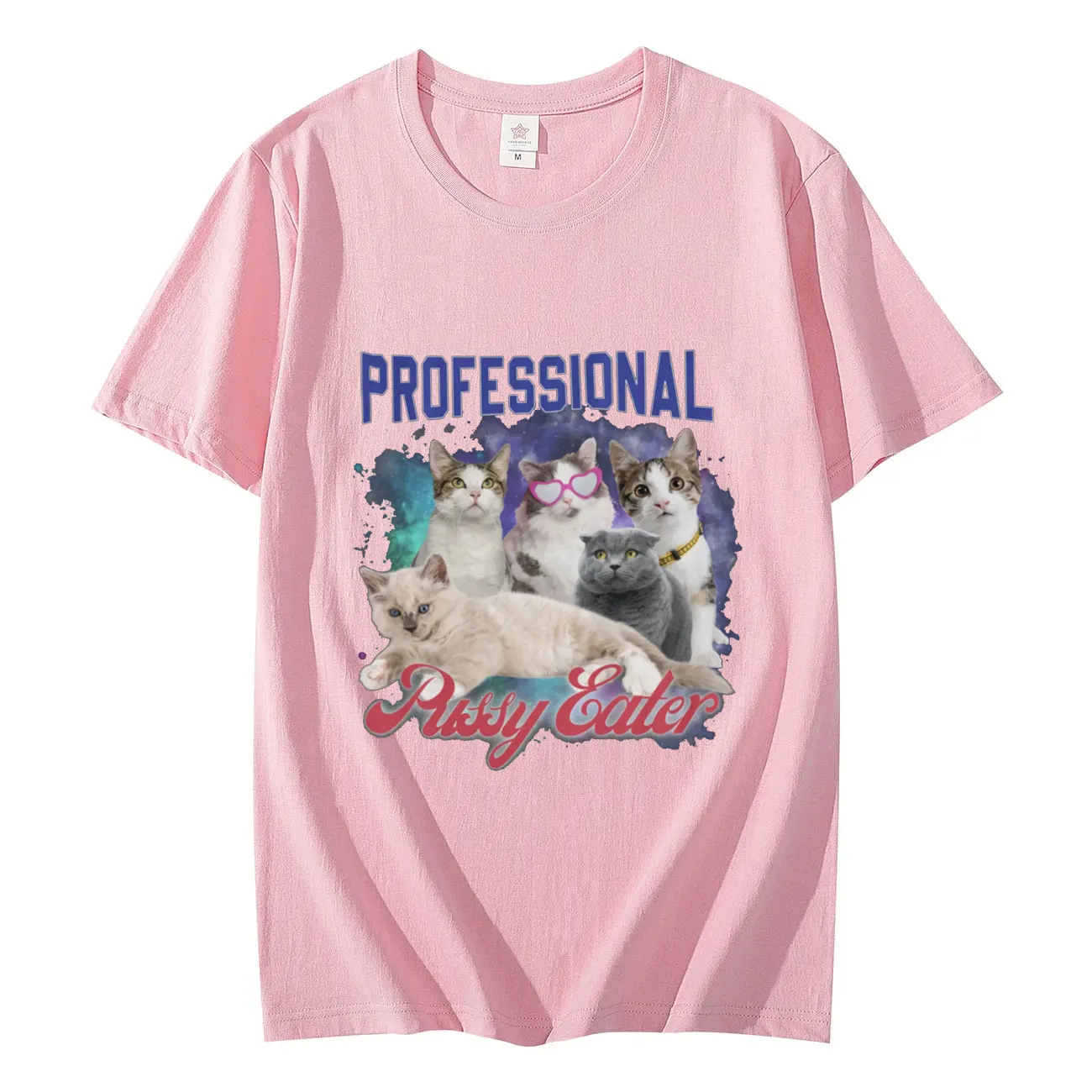 Funny Professional Pussy Eater Meme Cat Lover T-shirt Unisex Fashion Casual Loose T-shirts Summer Oversized Pure Cotton T Shirt