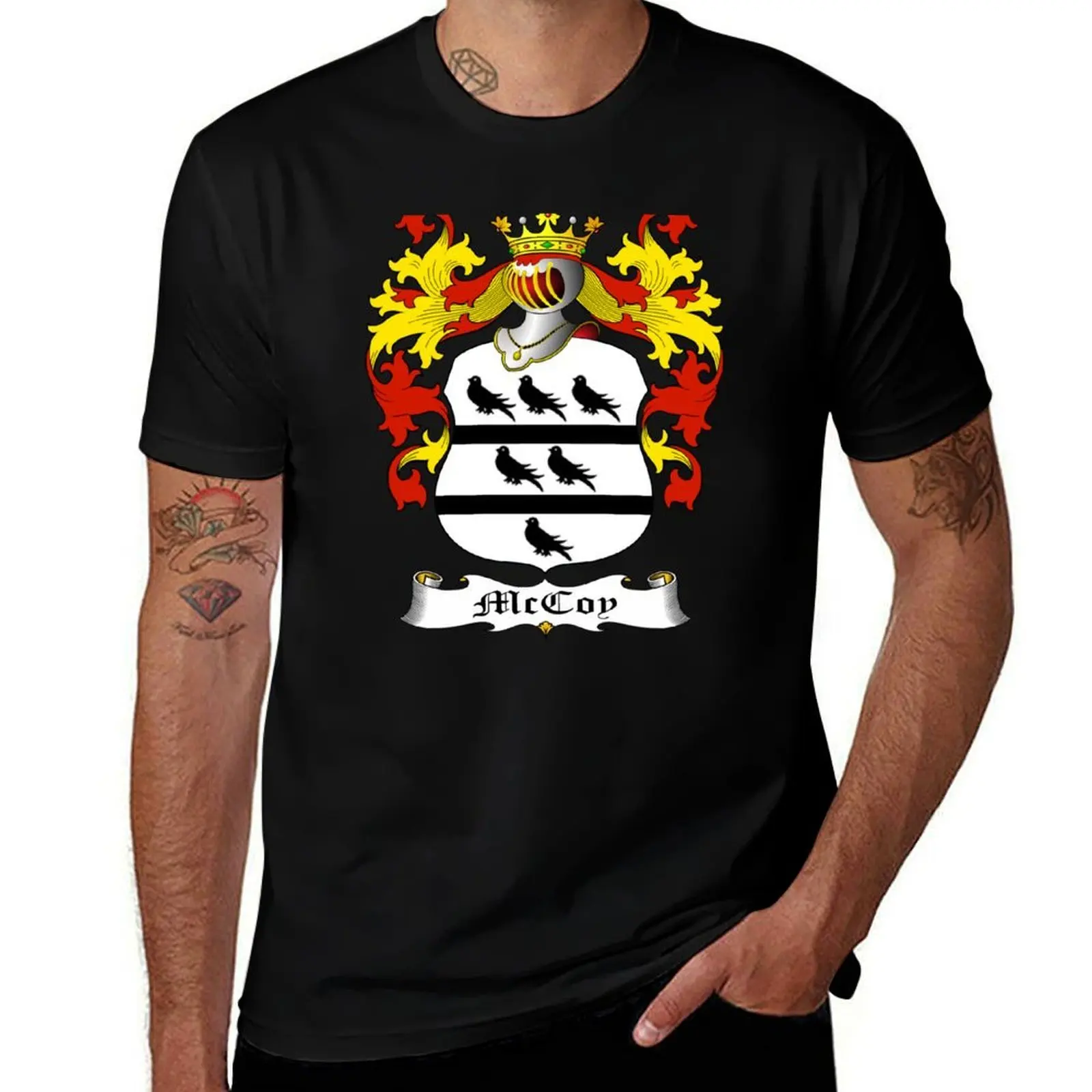 McCOY FAMILY CREST T-Shirt Essential Solid Color T-Shirt