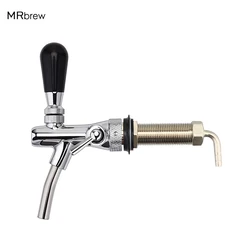 Adjustable Beer Tap With 100mm Shank, Draft Beer Faucet, Flow Control Beer Dispenser For Beer Brewing Homebrew Kegerator