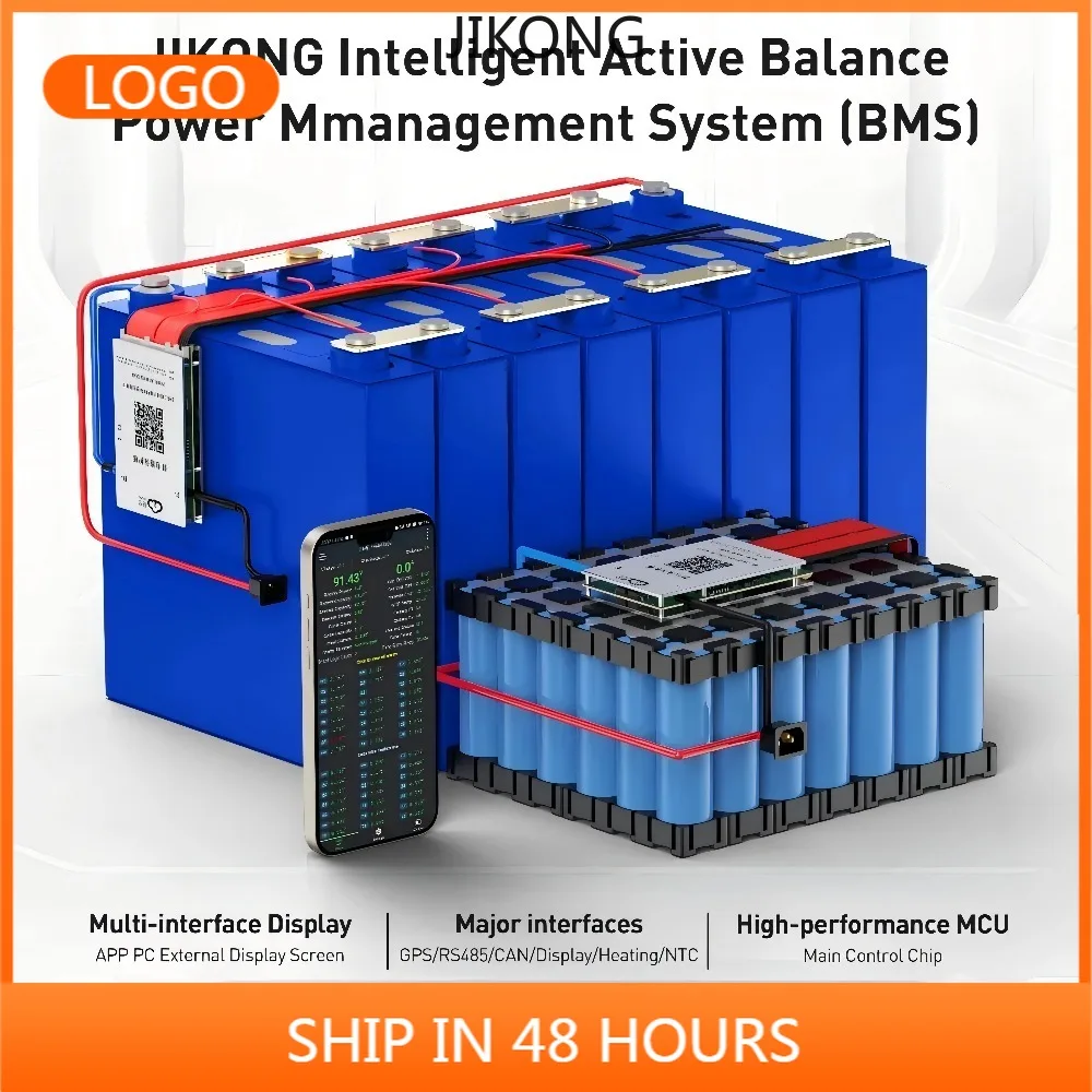 

JK BMS JK-BD4A8S4P 40A 60A 80A 100A Smart bms 3S 4S 8S 10s 12s 17s 20s 22S 24s Active Balance 0.4A Li-ion Lifepo4 LTO jikong bms