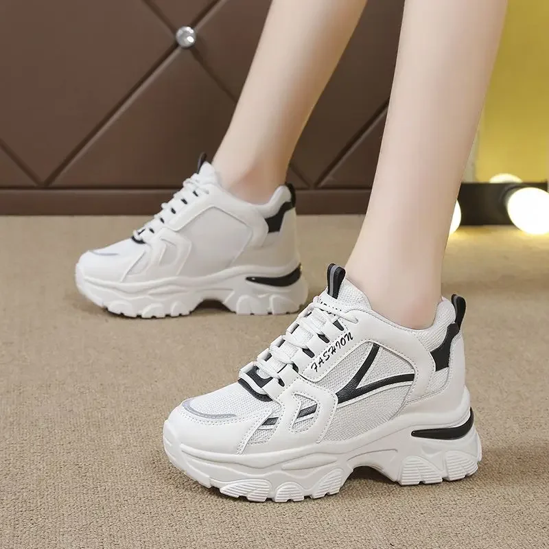 

Women's Casual Inner Height Increasing Dad Shoes 2025 New Spring Summer Mesh Breathable Short Shoes