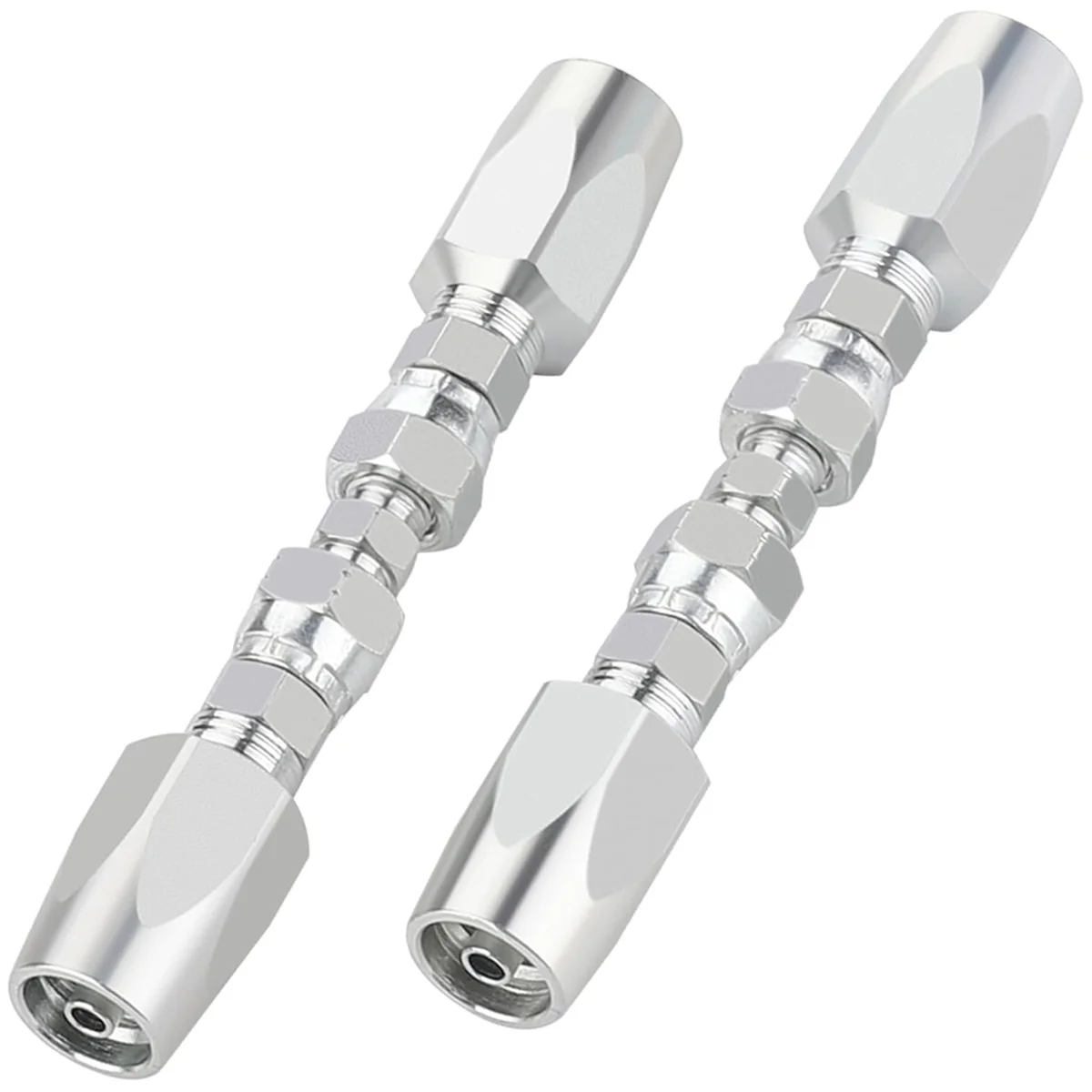New 2pcs for  Hydraulics Hoses Repairs Kit, Reusables, 2-Wires Reusables Hydraulics Repairs Fittings 1/4Inchs