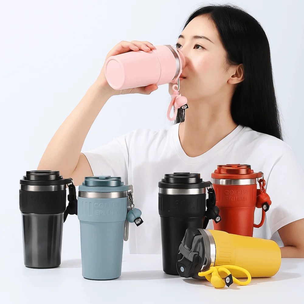 

Drinkware Stainless Steel Thermos Cup 630ml Fashion Water Bottle Large Capacity Minimalist Coffee Mug Camping