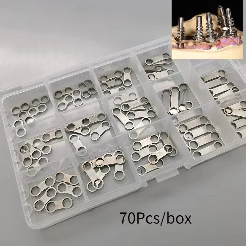 70Pcs All on 4 Form Dental Prosthesis Metal Implant Supported Overdenture Bar 304 Stainless Steel Connecting Rods Dental Tools