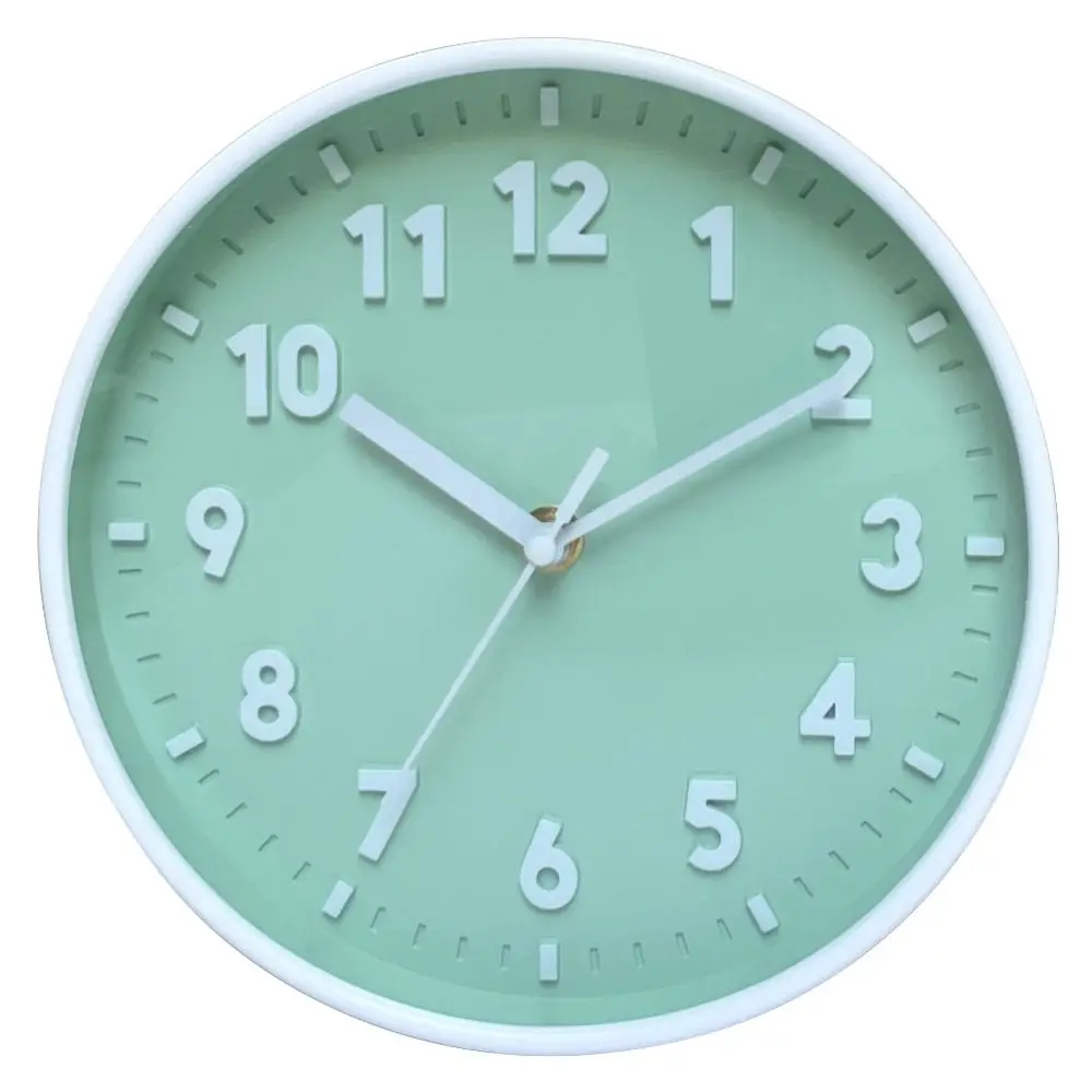 8 Inch 3D Number Wall Clock Wall Mounted Non-Ticking Silent Clocks Battery Operated Colorful Round Clocks Children