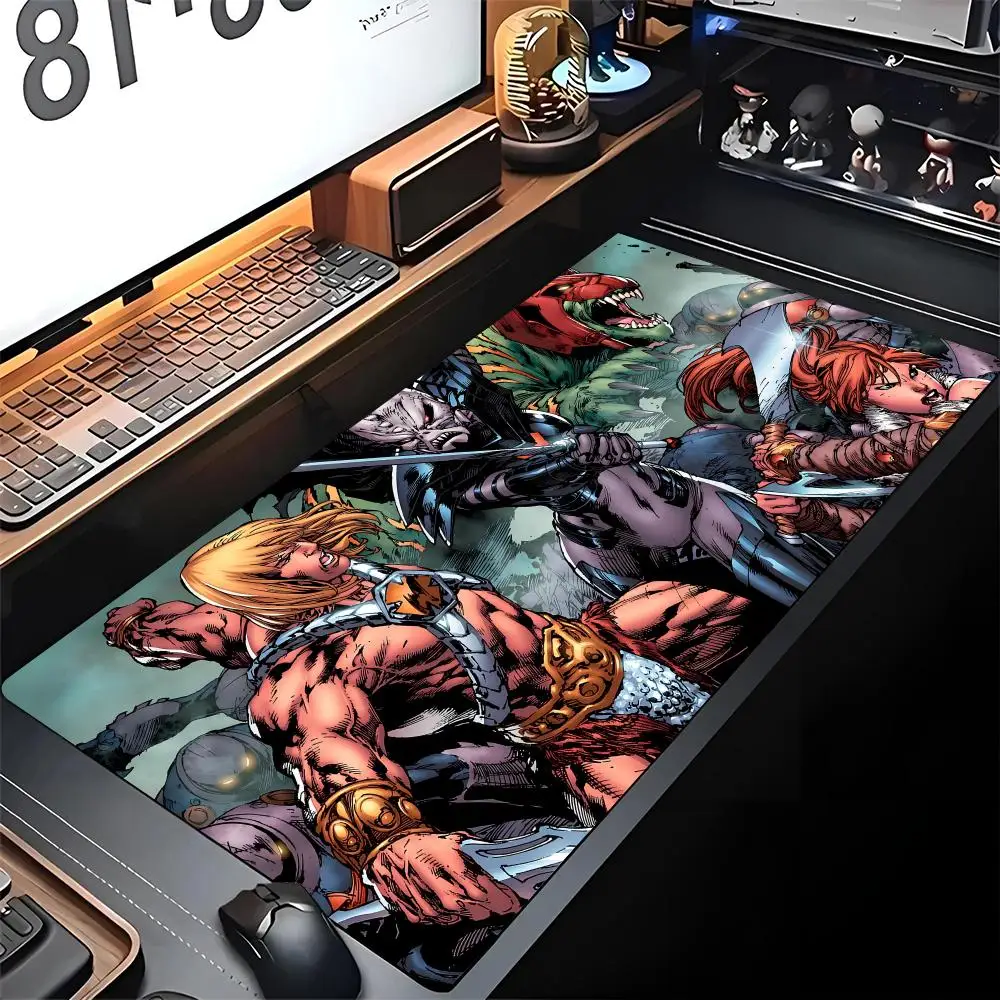 He Man Masters Of Universe Mouse Pad Gaming Birthday Locking Edge Big Computer Gamer Large Rubber Art Mousepad Laptop Desk Mat