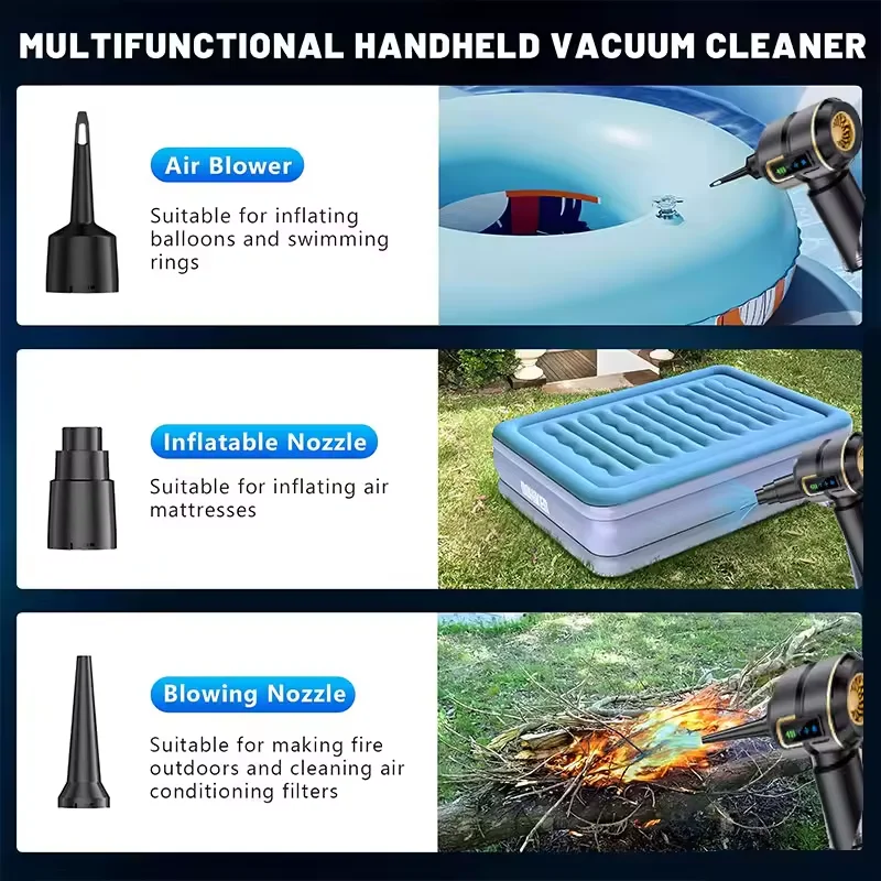 LED display Vacuum Cleaner 998000PA Portable Wireless Cacuum Cleaner Handheld Household Appliance Electric Car Vacuum Cleaner