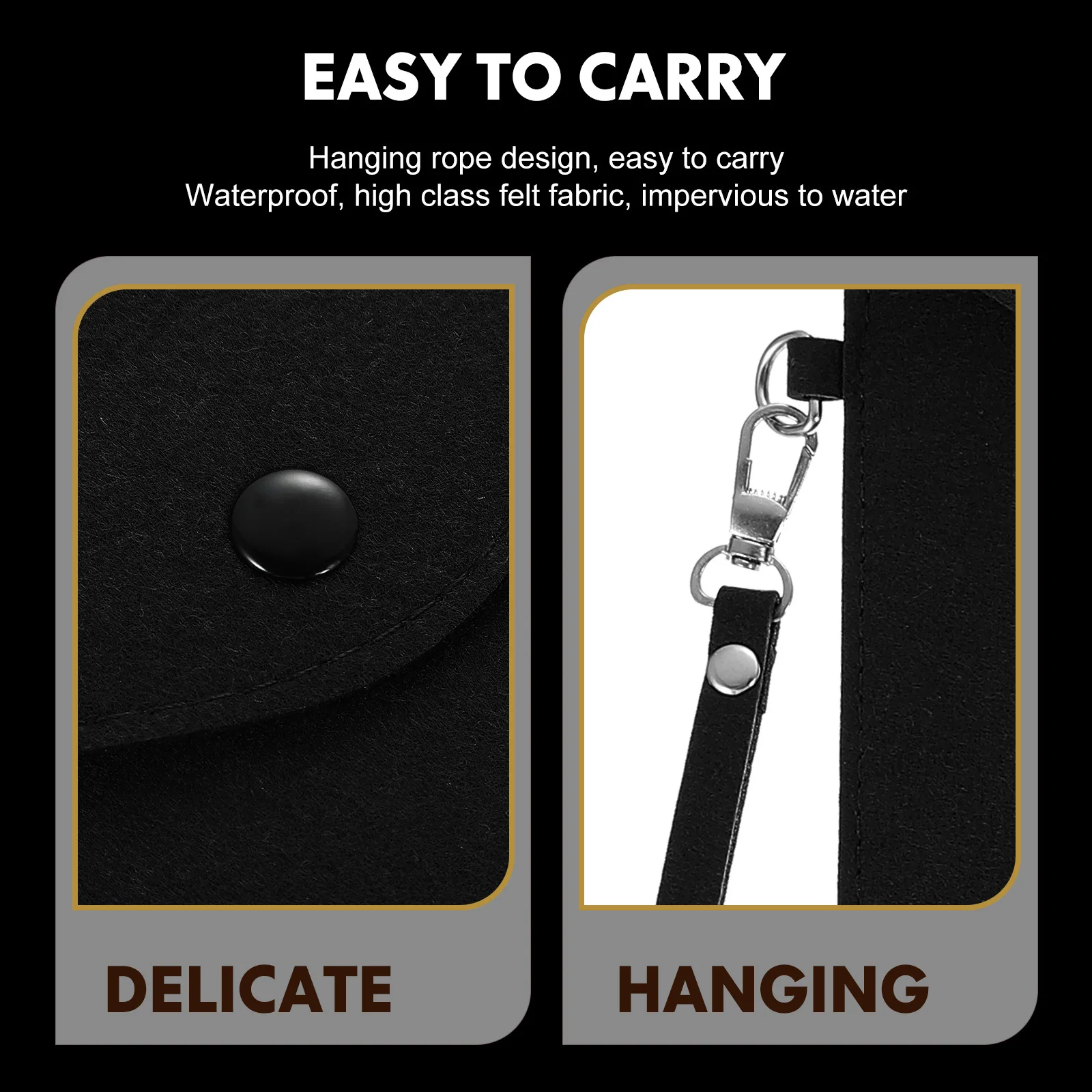 

Snap File Bag Folders Documents Organizers Paper Filing Storage Office Organiser Felt Pouch
