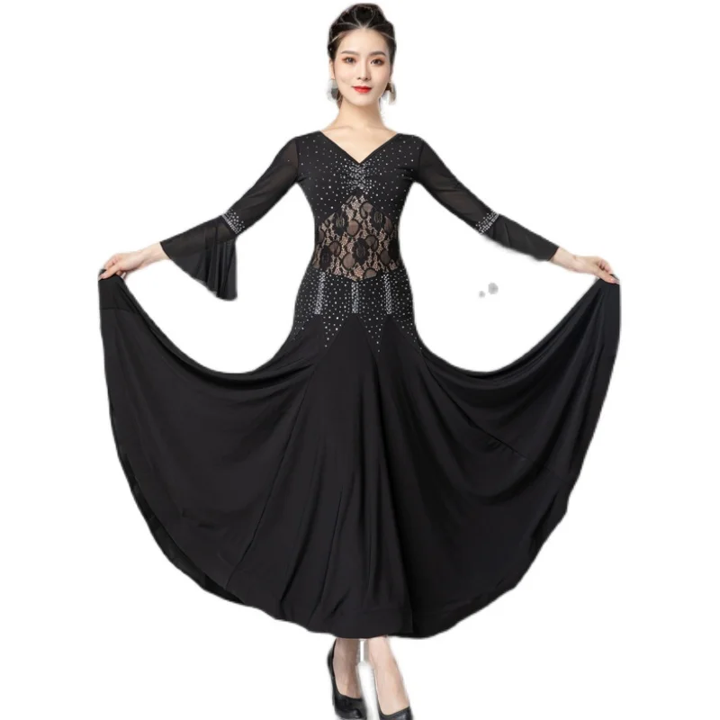 2022 Newest Ballroom Dance Competition Dress Ballroom Waltz Dresses Standard Women Dress 9013