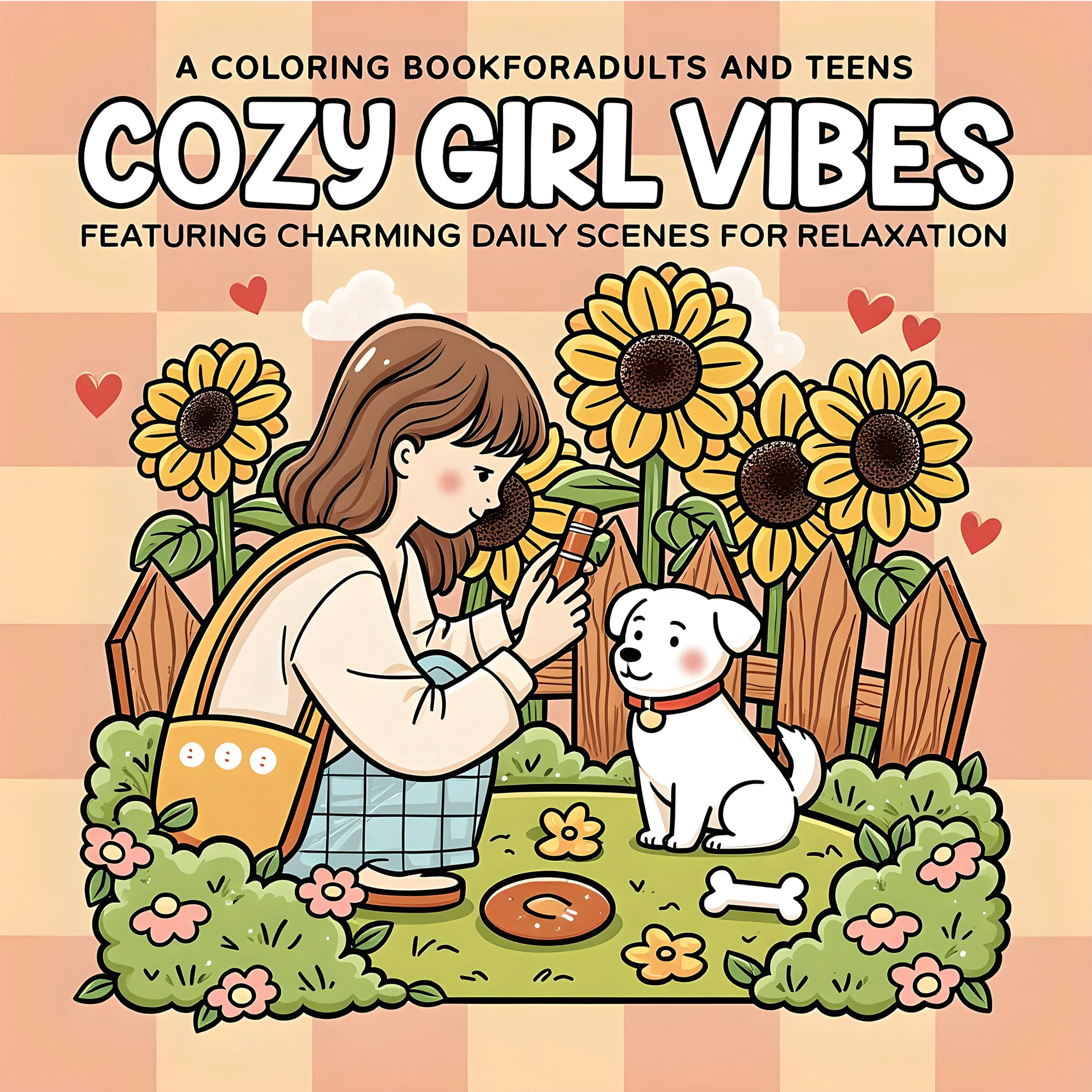 COZY GIRL VIBES Bold-easy Patterns Coloring Book for s Cute Drawing Book Perfect Gift for Party and Birthday