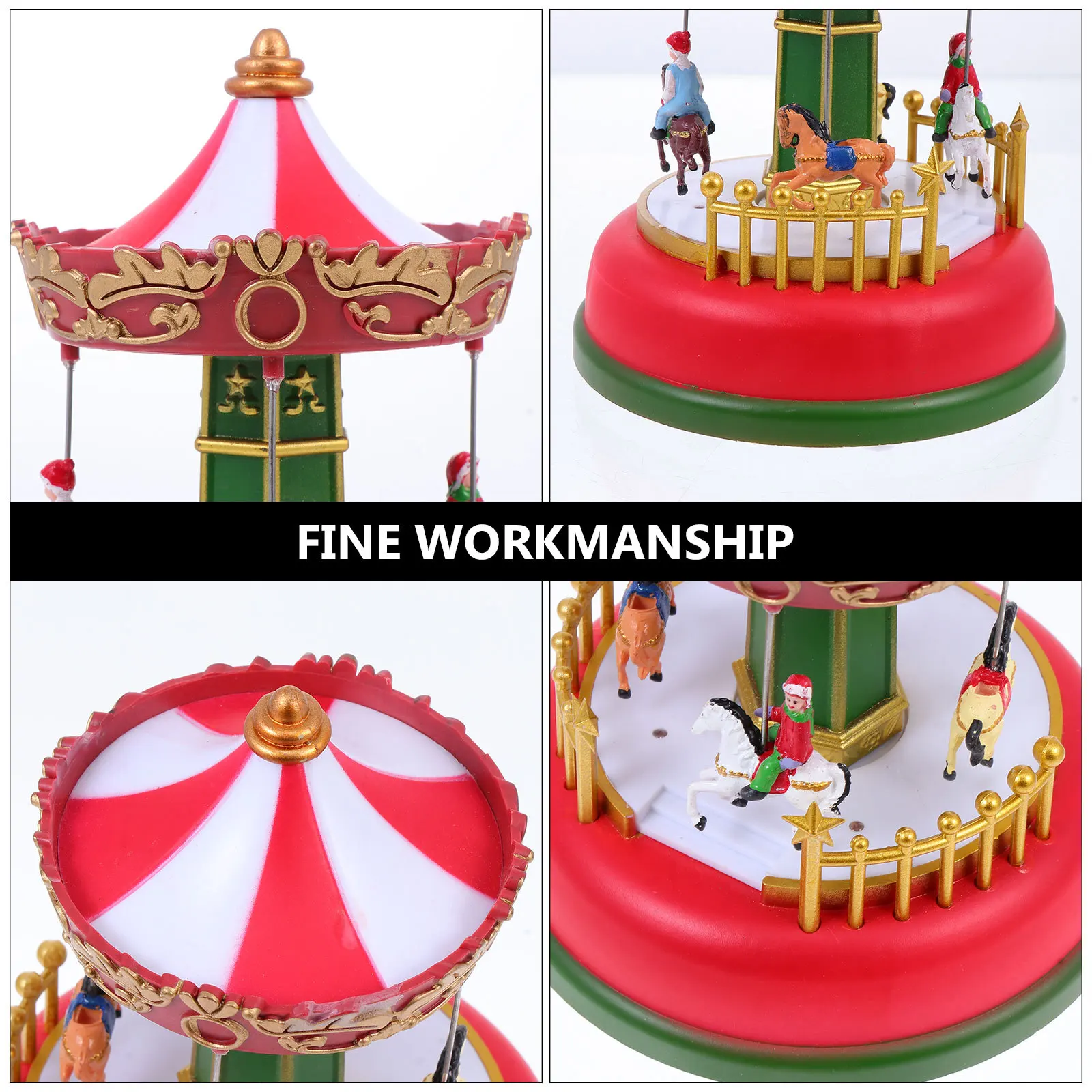 

1Pcs Glow Music Box Carousel Design Festive Desktop Adornment for Xmas Birthday Anniversary Gift Room Decor