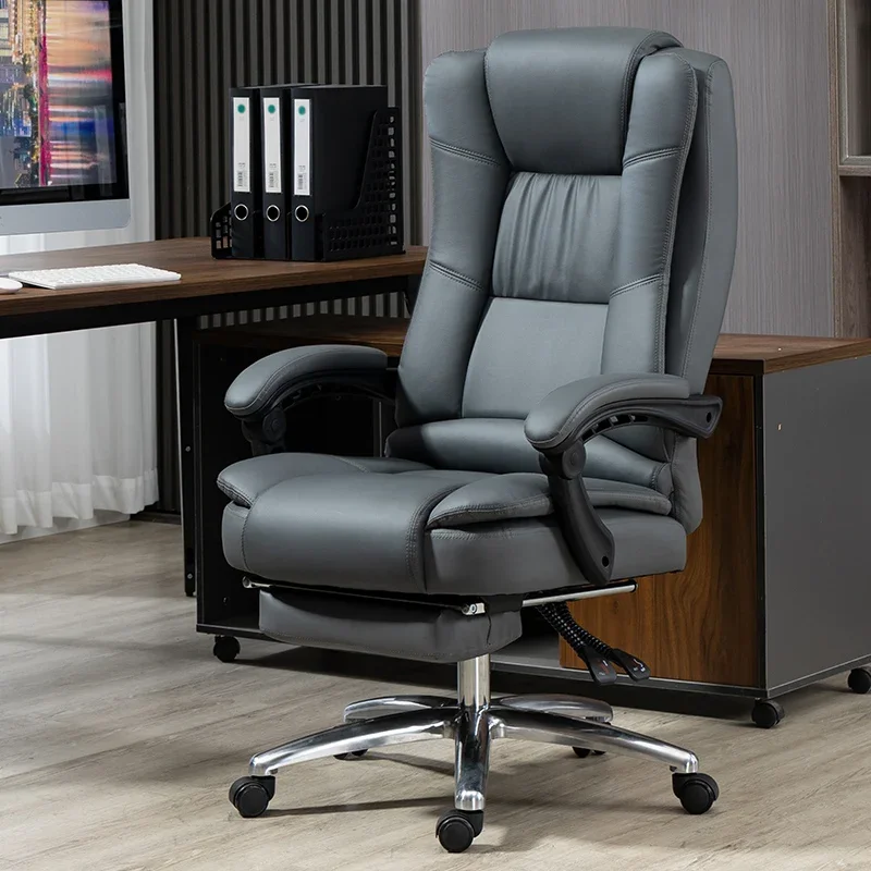 Luxury Office Chair Ergonomic Armrest Leather Cushion Comfy Swivel Desk Chairs Playseat Cadeira De Escritorios Rome Furnitures