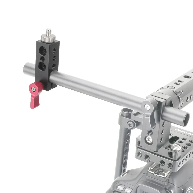 

15MM single hole pipe clamp turn 1/4 screw threaded hole camera rabbit cage extension red knob