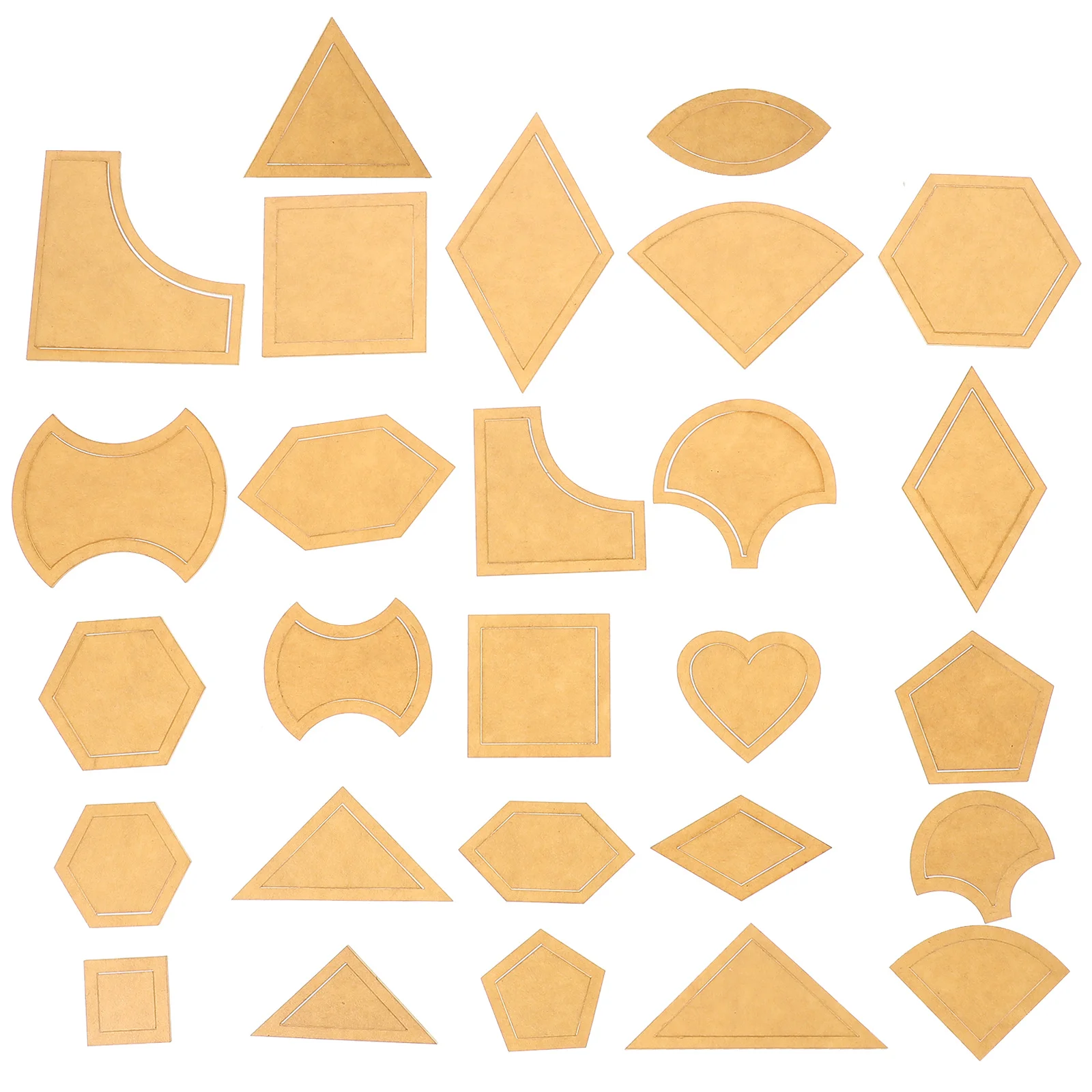 

27Sets Acrylic Quilting Templates for Manual Cutting Plate Making Pocket Collar Drawing Patchwork Rulers and Templates Sewing