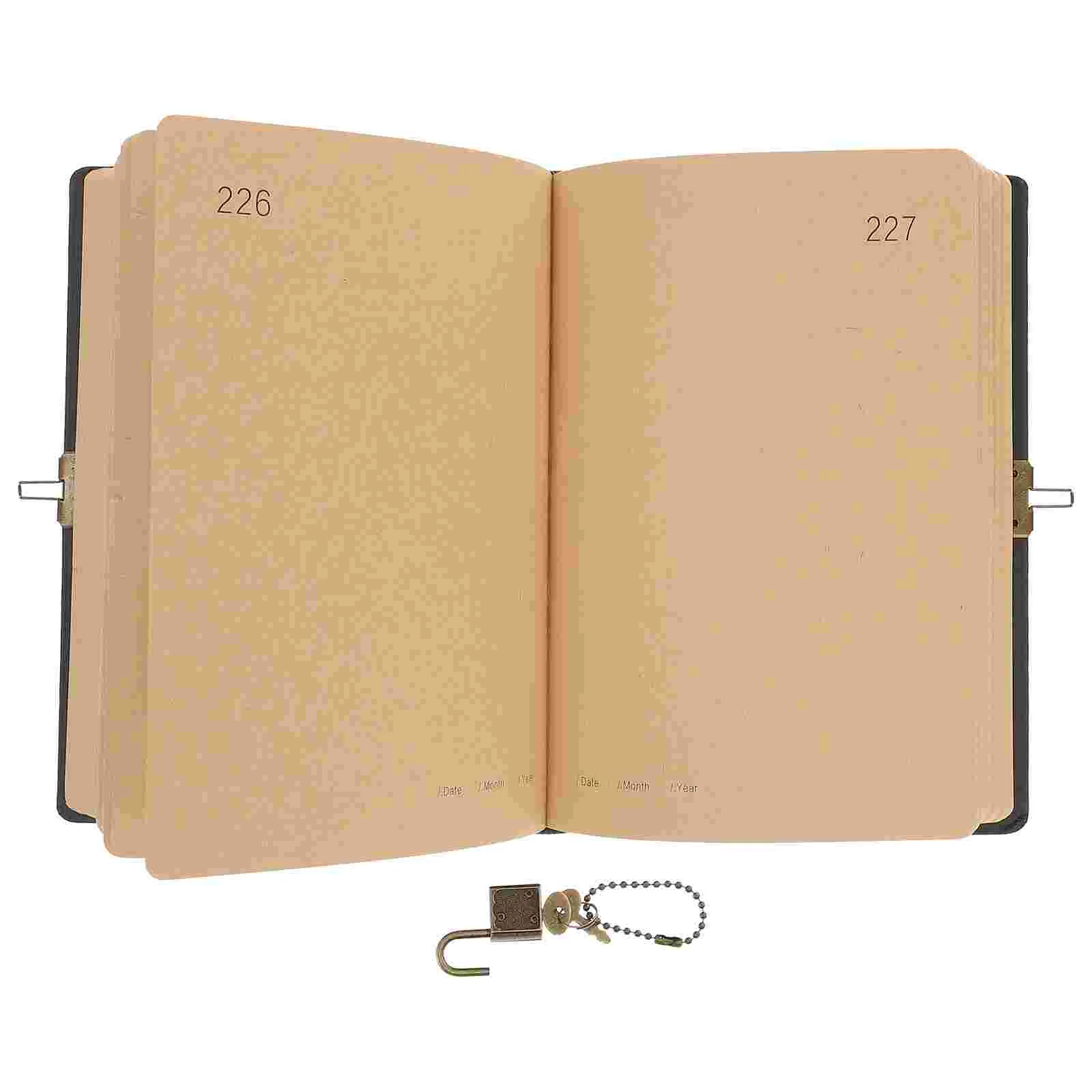 

Kraft Paper Child Notebooks Personal Journal The Office Diary with Lock