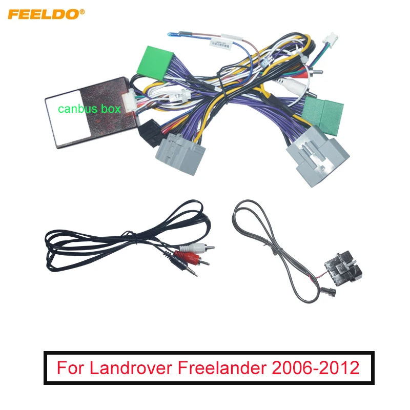 

FEELDO Car 16pin Android Radio Stereo Wiring Harness Cable With Canbus Box For Landrover Freelander 2 (06~12)