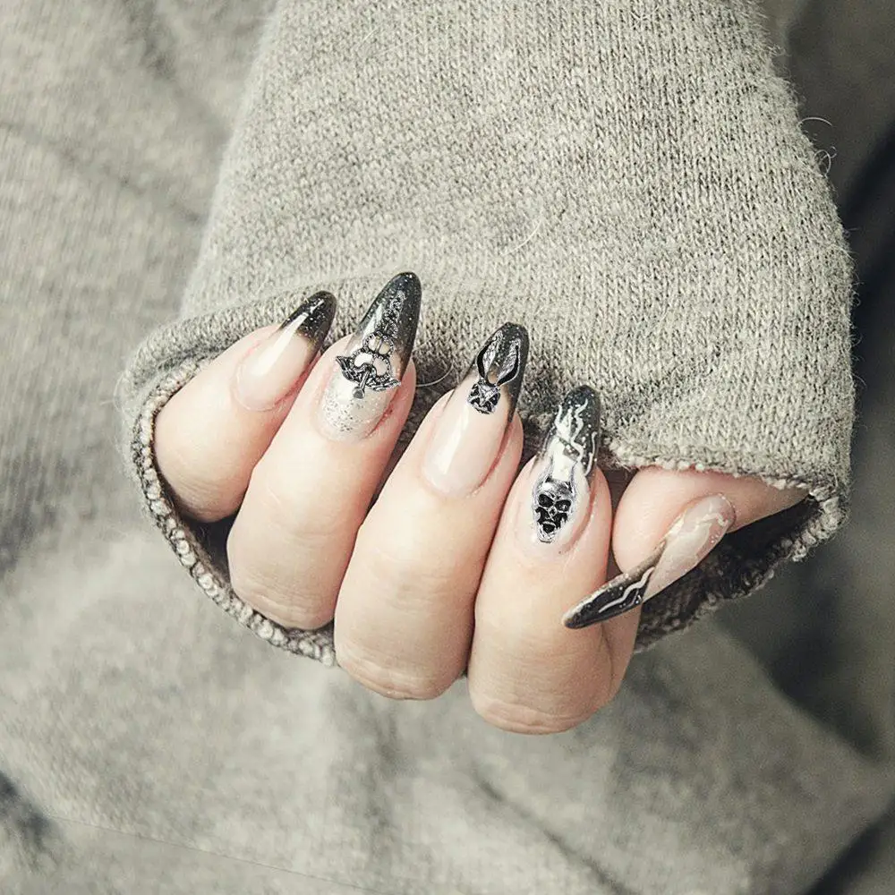 5 개/대 네일 아트 참 할로윈 금속 네일 장식 DIY 네일 장식품 네일 용품 할로윈 금속 네일 액세서리