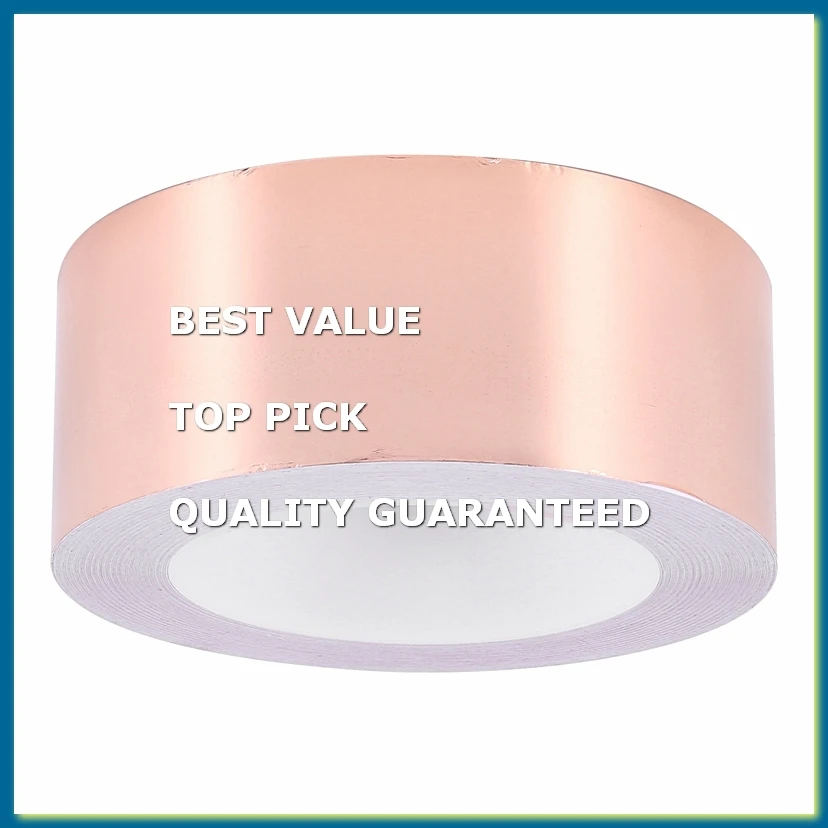 Copper Foil Tape 50mm x 30M for Shielding Conductive Adhesive for Electrical Repairs,Snail Barrier Tape Guitar