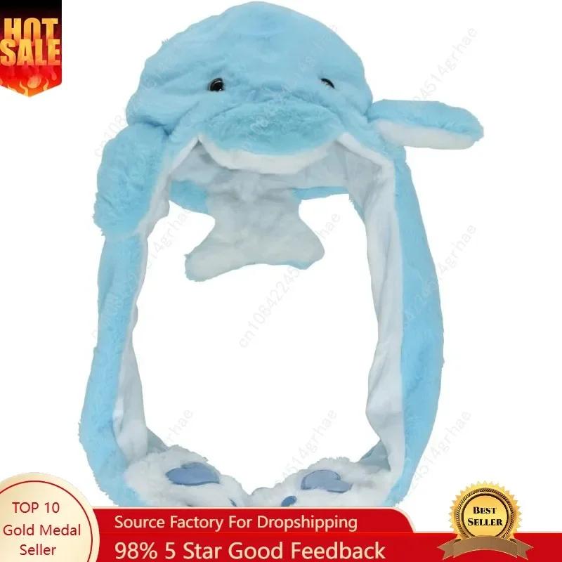 

Kids Adults Plush Hat Ear Moving Ear Flap Hat with Paw