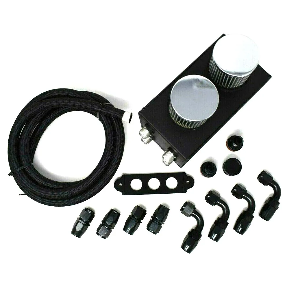 Pro Series Oil Pot Kit For Honda Civic Acura Integra 4 Port -10AN With Hoses