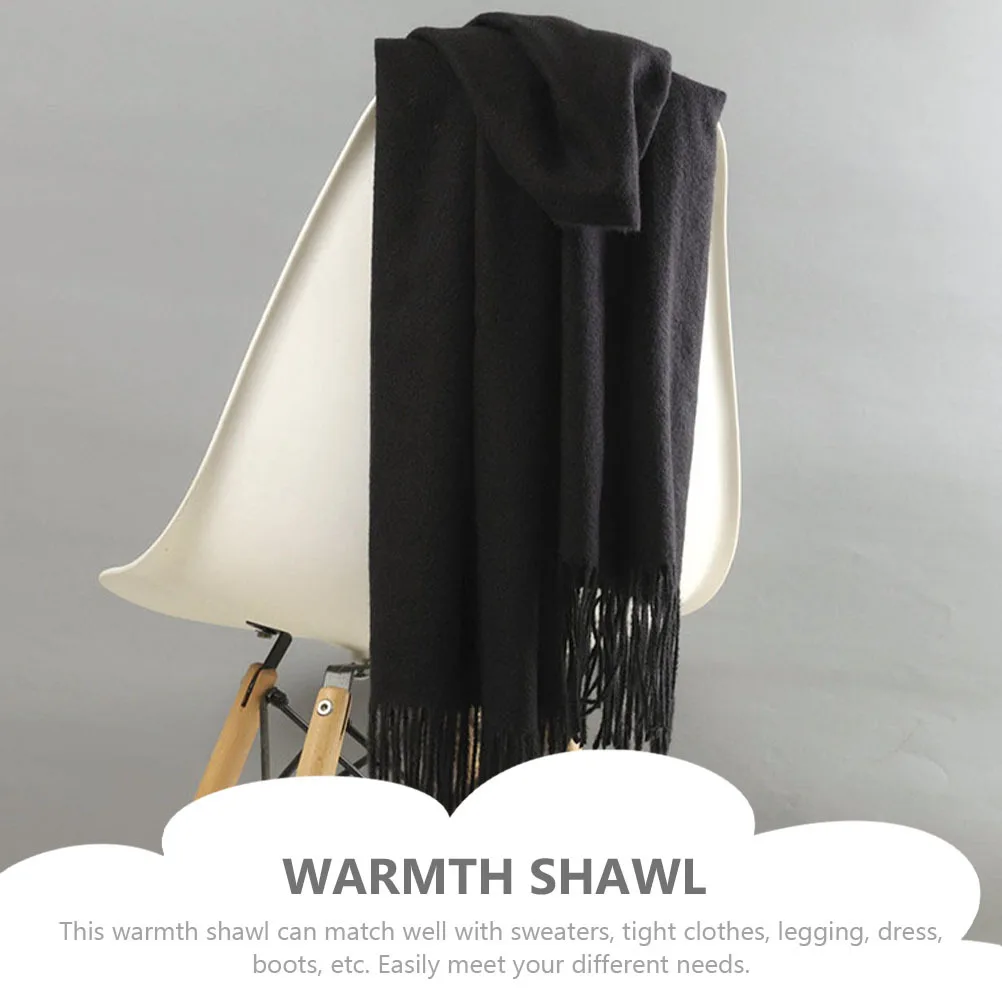 

1pcs Warmth Poncho Winter Shawl For Women Soft Breathable Scarf Wrap Stylish Blanket Cape Windproof Winter Accessory