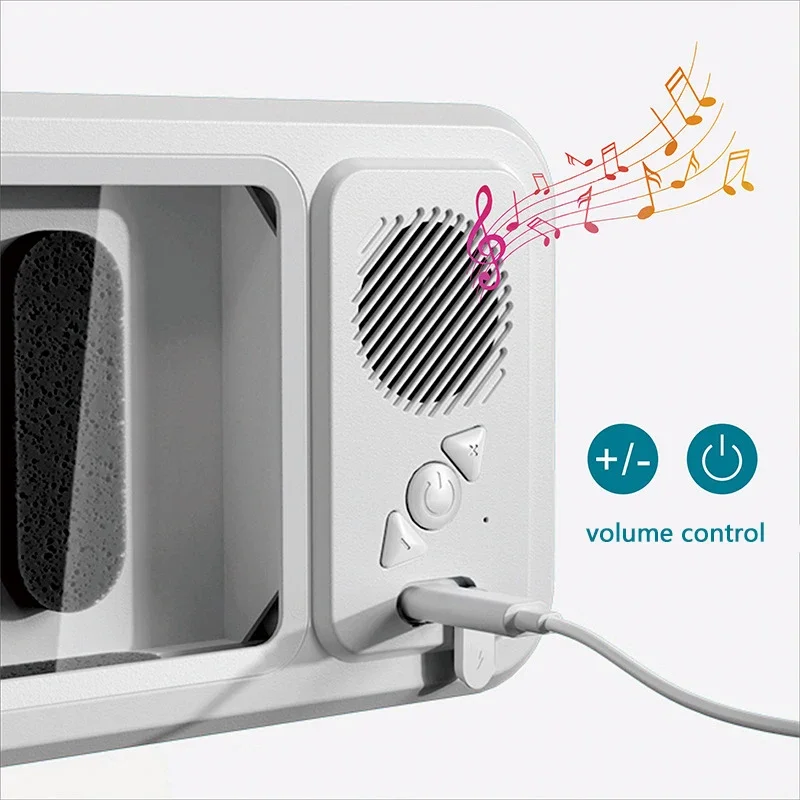 Shower Phone Holder with Bluetooth Speaker IPX4 Waterproof Anti-Fog Touch Screen Wall Mount Phone Holder for Shower Bathroom