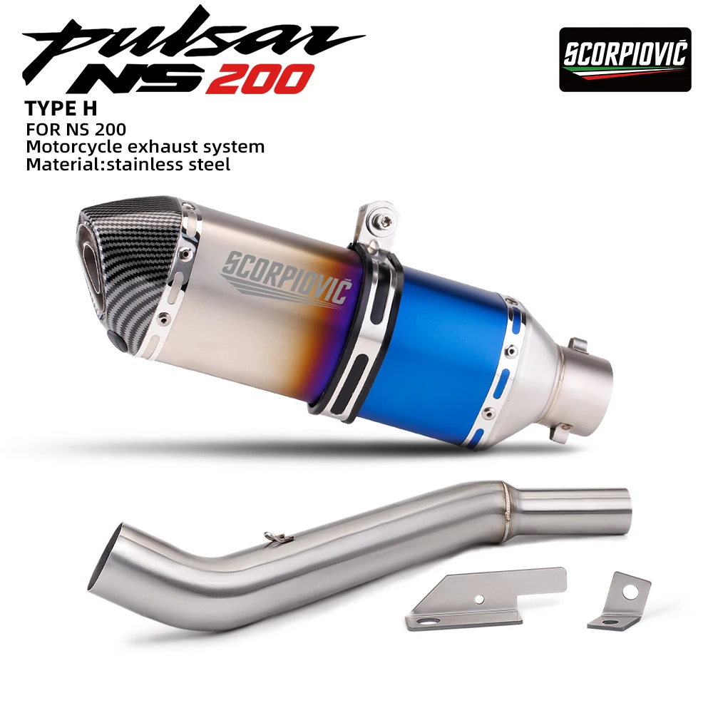 Para Bajaj Pulsar 200 NS200 RS200 Pulsar 160 NS160 Dominar 400 2015 - 2024 Tubo de Escape de Motocicleta Silenciador de Escape Tubo de Conexión Central