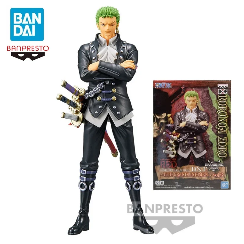 

In Stock Original BANDAI Banpresto One Piece Roronoa Zoro Figure 16Cm Anime Action Figurine Model Collection Toys for Boys Gift