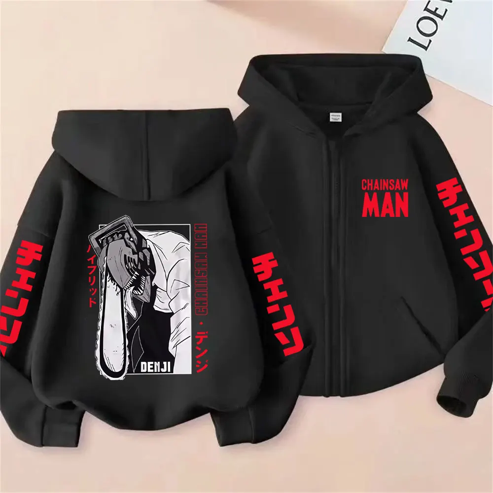 

Anime Chainsaw Man Denji Pochita Graphic Zipper Hoodie Men Women Clothing Manga Casual Oversized Zip Hoodies Male Vintage Jacket