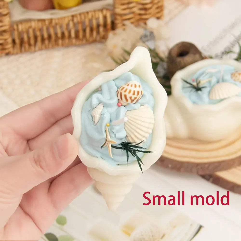 Scallop Conch Container Silicone Mold Candle Cup Concrete Mold DIY Gypsum Crafts Succulent Planters Cement Casting Mold