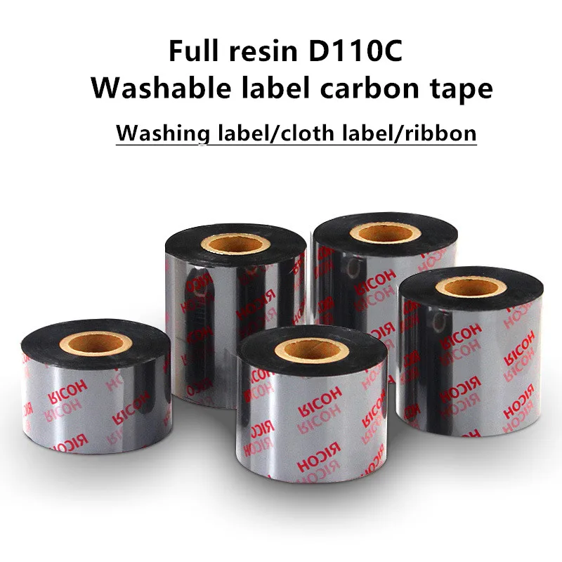 All resin D110C high temperature resistant water wash non fading washing water label carbon tape