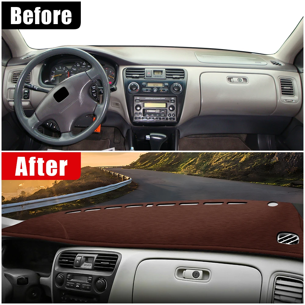 لهوندا أكورد 6th 1997 1998 1999 2000 2001 2002 لوحة سيارة الشمس الظل غطاء أداة لوحة حصيرة عدم الانزلاق وسادة الملحقات