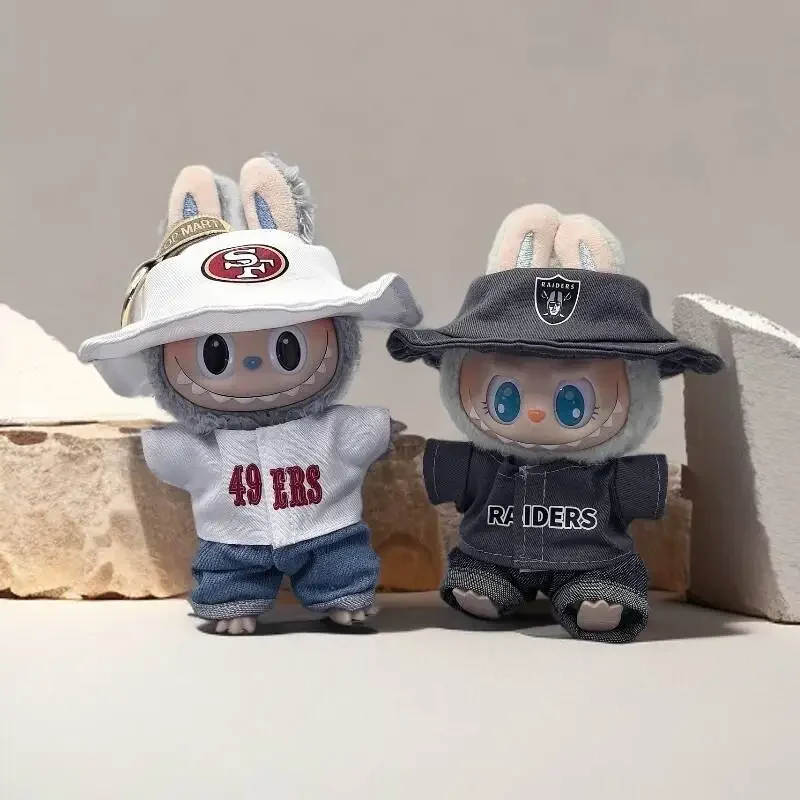 

New Tide Brand Suits Blythe Doll Set for 17cm Labubu Doll Clothing Toy Men's Street-fried Sweaters Accessories Sitting Party
