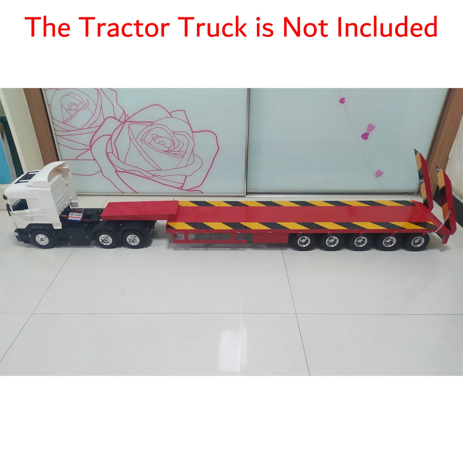 Toys 1/14 Metal 5-Axle Remote Control Trailer Semi-trailer for RC Tractor Truck Construction Vehicle Model for Boys TH23240