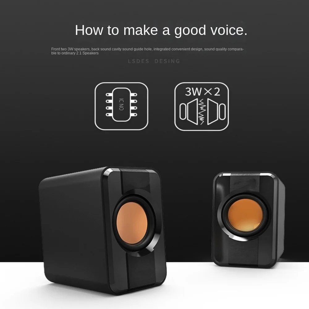 Line control speaker 3D surround laptop home theater portable high volume subwoofer speaker