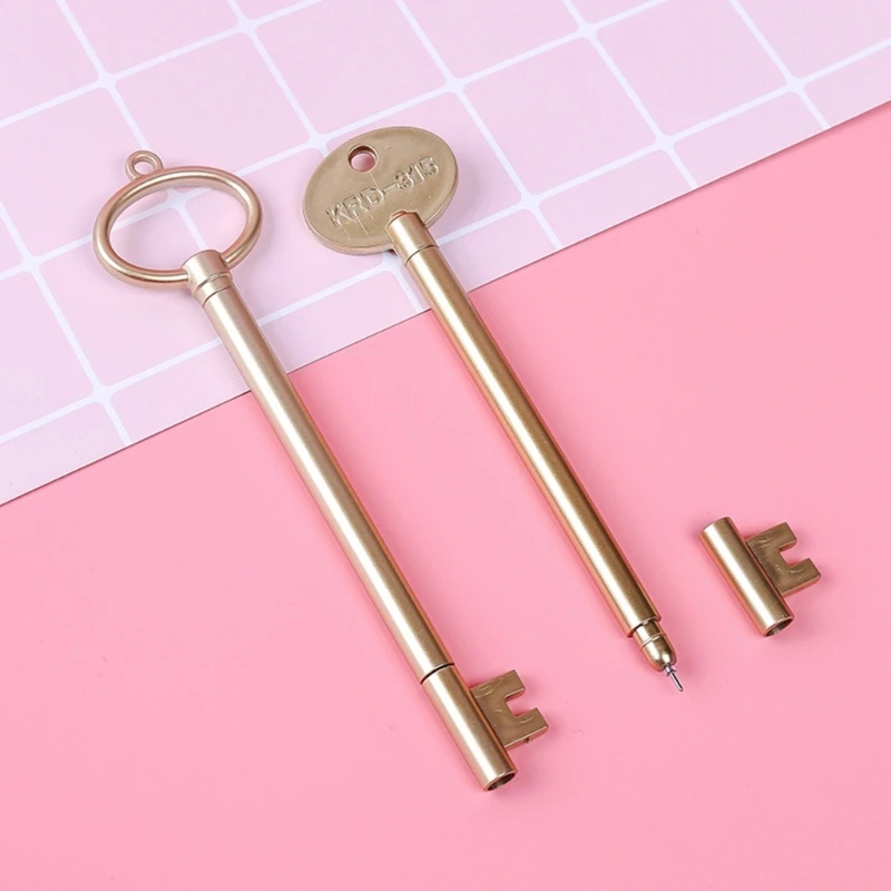 6PCS 키 모양의 젤 잉크 펜, 참신 쓰기 펜 학생 클래스 보상 크리스마스 스타킹 필러에 대 한 0.38MM 바늘 팁