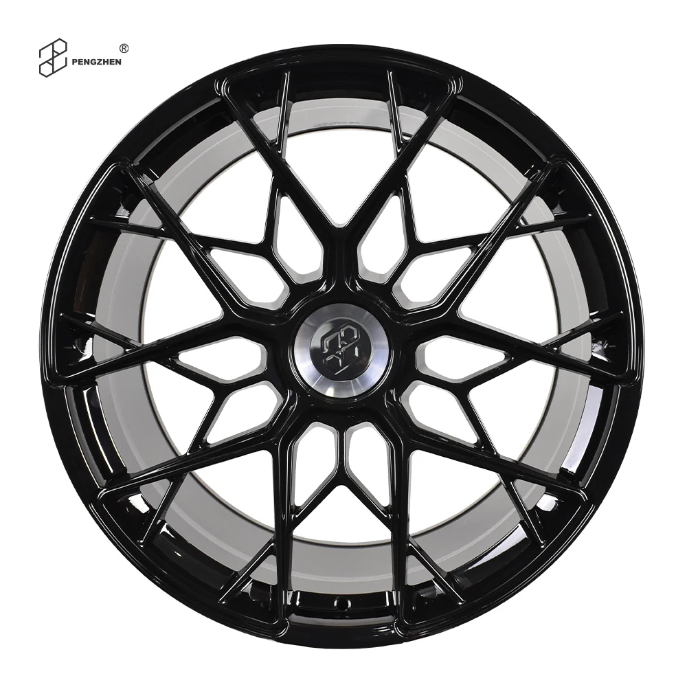 For  FF10 Center Lock 20 21x11 5x130 Multi Spoke Gloss Black Wheels Rim for Porsche 911
