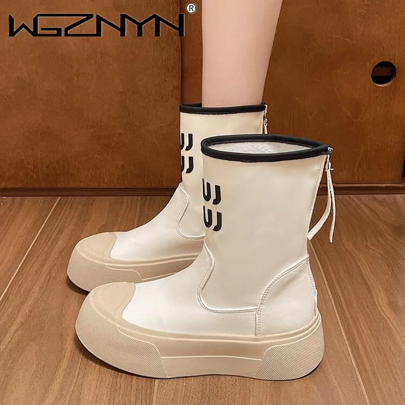 Chelsea Women's Rubber Boots Autumn Winter Shoes Luxury Designer Boots-Women Round Toe Rain High Heel Fashion 2024 Ladies Ankle