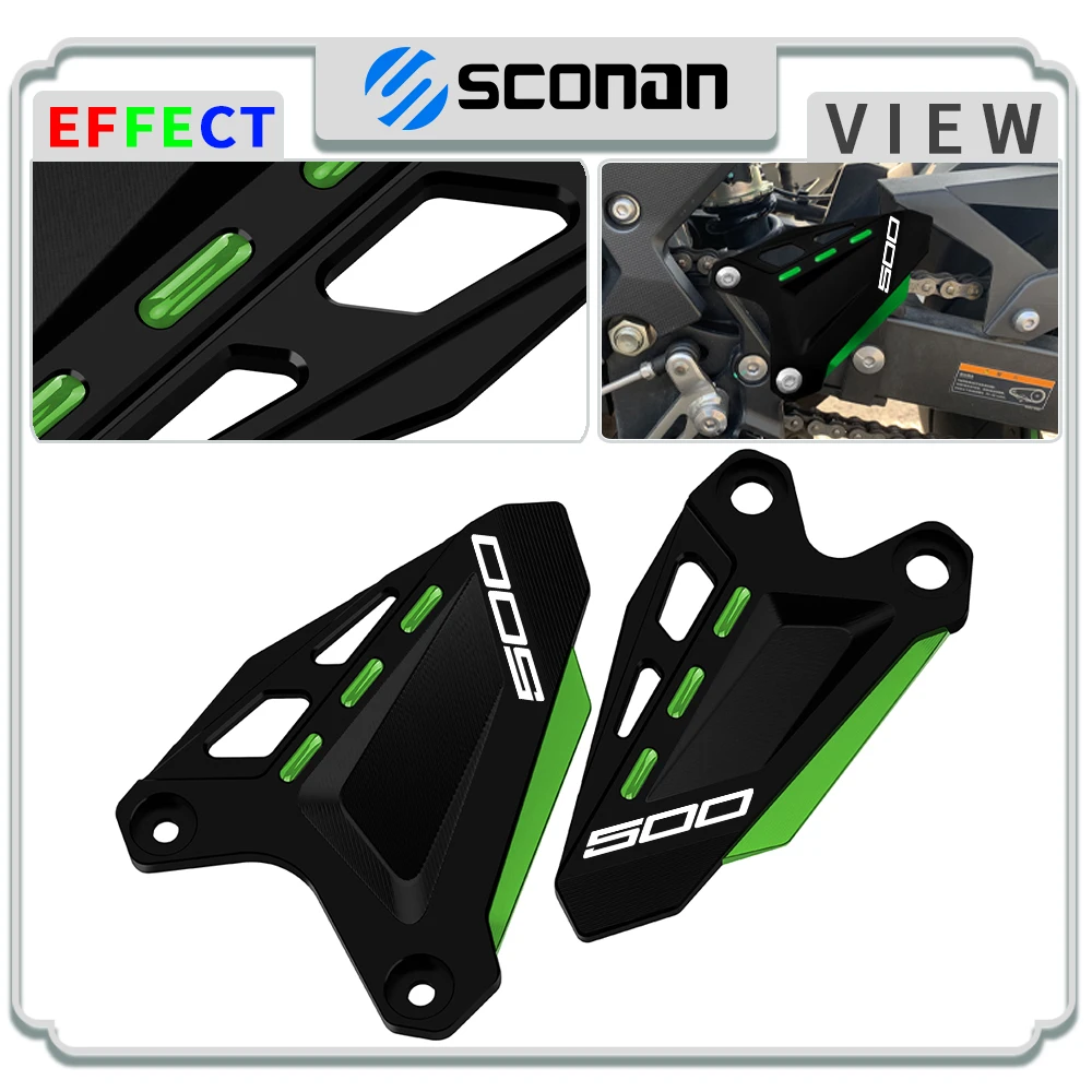 

Motorcycle Accessories For 500 ninja500 Ninja500 2024 Motorcycle Aluminum Heel Guard Foot Peg Rearset Plate Protector 2024