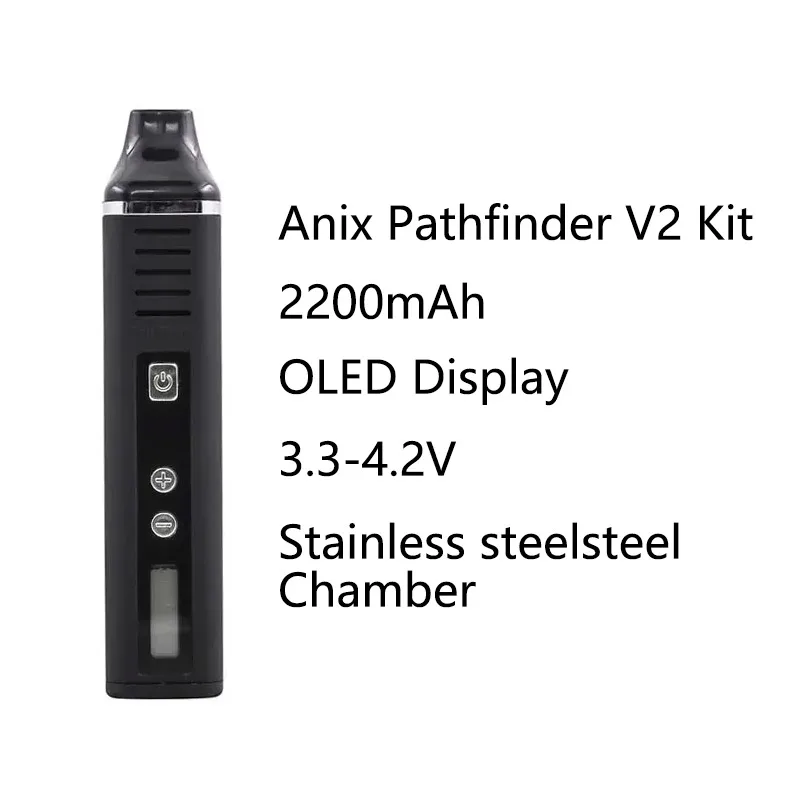 Dry Herb Vaporizer Anix Pathfinder V2 TAURUS Gemini VIRGO Conqueror Kit 2200mAh Vape Pen OLED Screen Electronic Cigarette E Cig