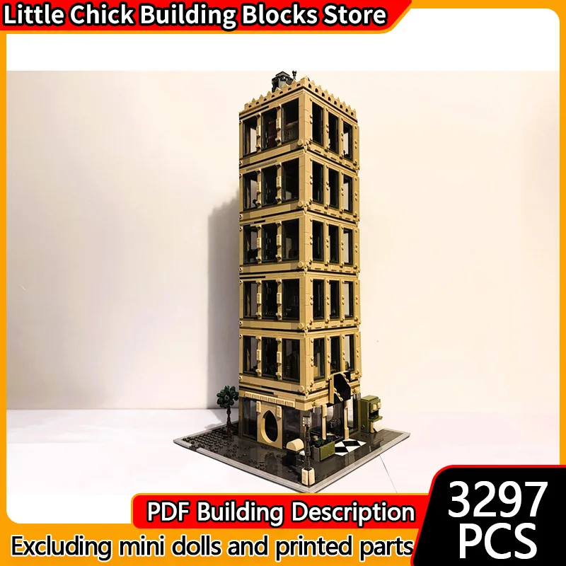 

Модель City Street View MOC, строительные кирпичи, городские новости, здание, модульная технология, детские праздничные подарки, сборные игрушки, костюм