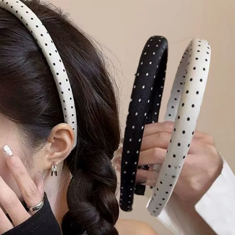 

Ретро-повязки на голову в горошек для женщин: модные, простые, элегантные ободки для волос, повязки для умывания, женские аксессуары для вечеринок